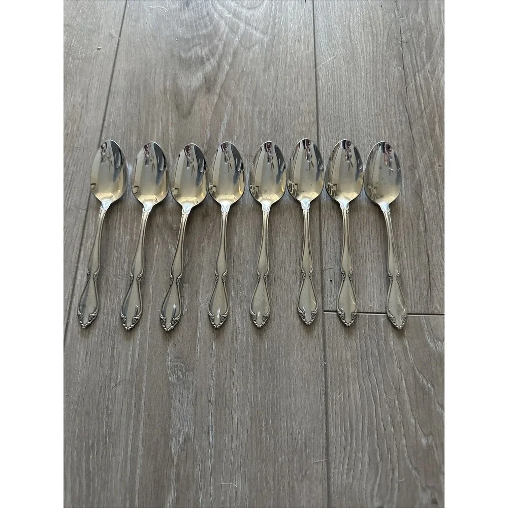 8 Oneida Ltd‎ USA BERKELEY SQUARE Stainless Flatware Teaspoons 6